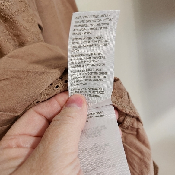 NWT LOGO by Lori Goldstein lace embroidered top - Picture 8 of 11